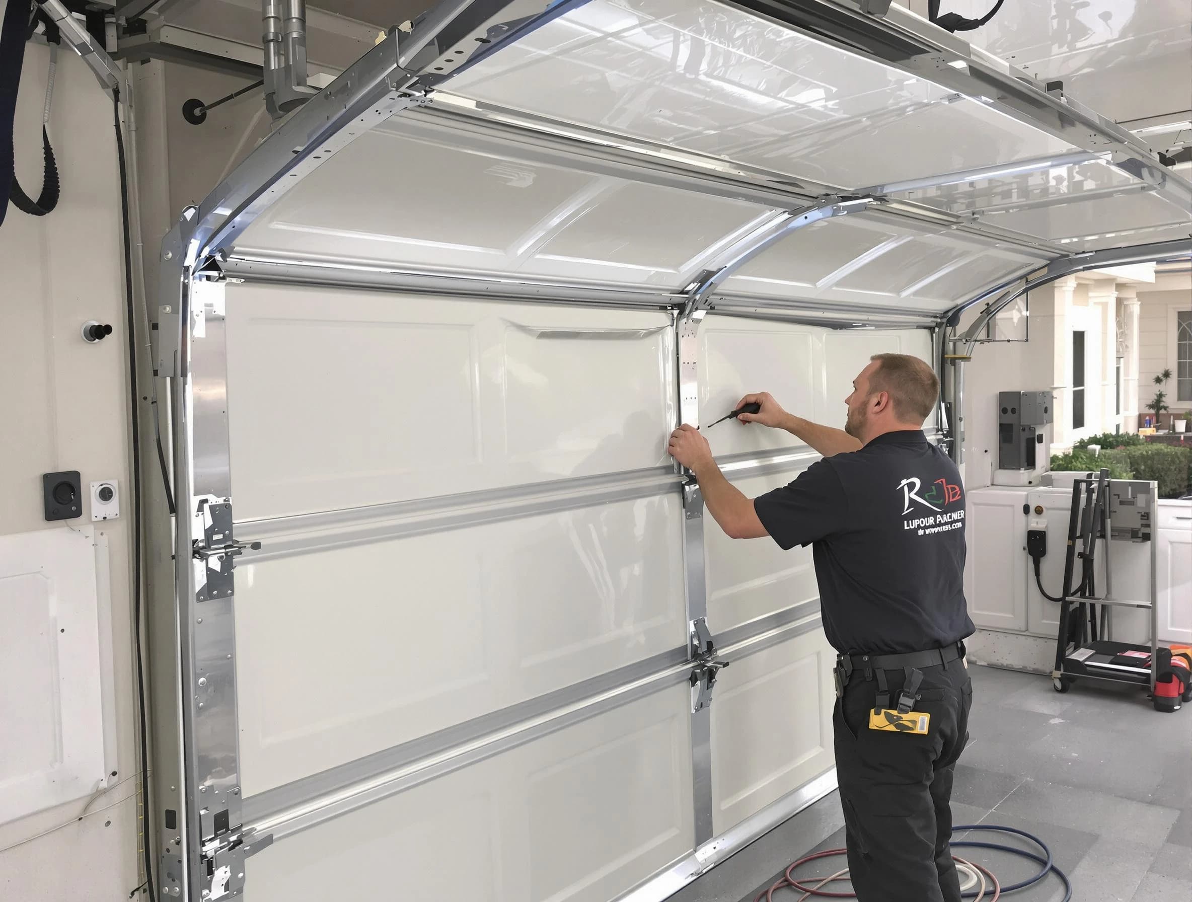 Somerville Garage Door Repair professional performing panel repair in Somerville