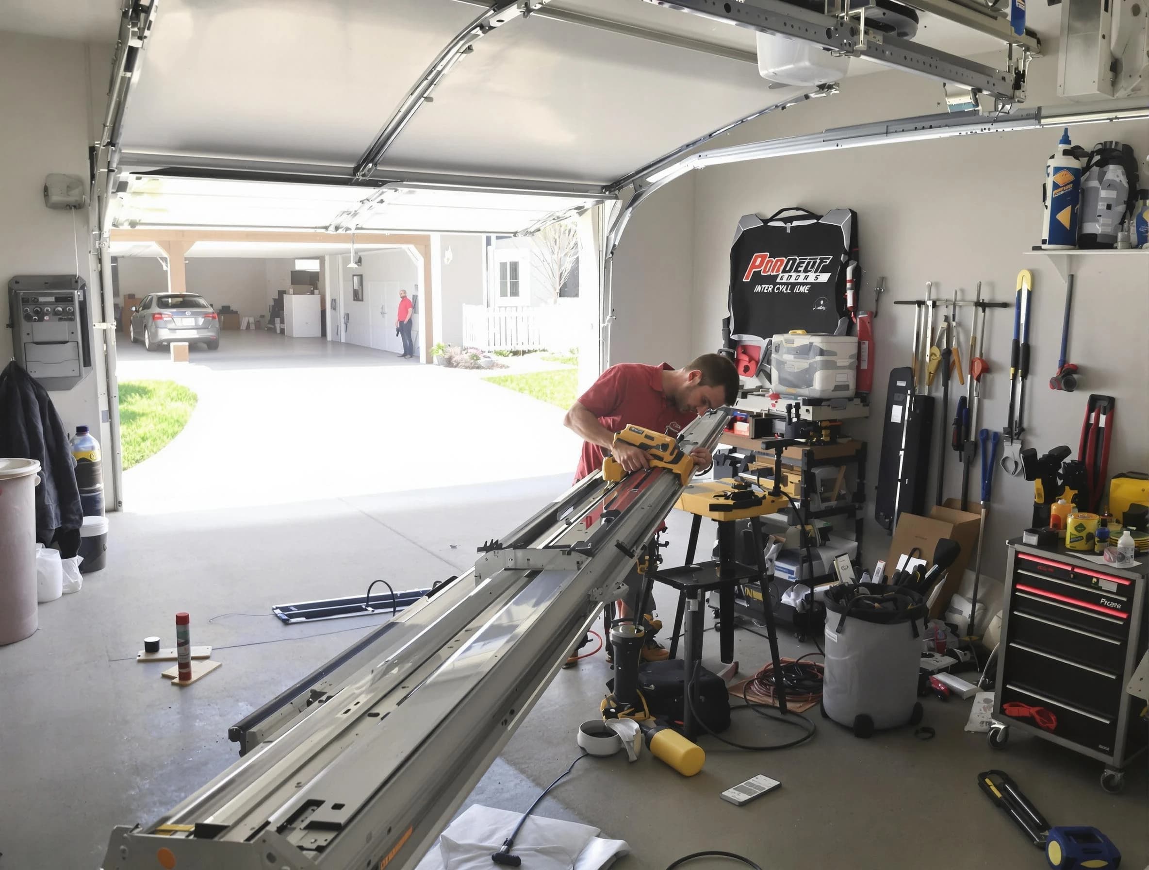 Somerville Garage Door Repair expert performing track repair in Somerville