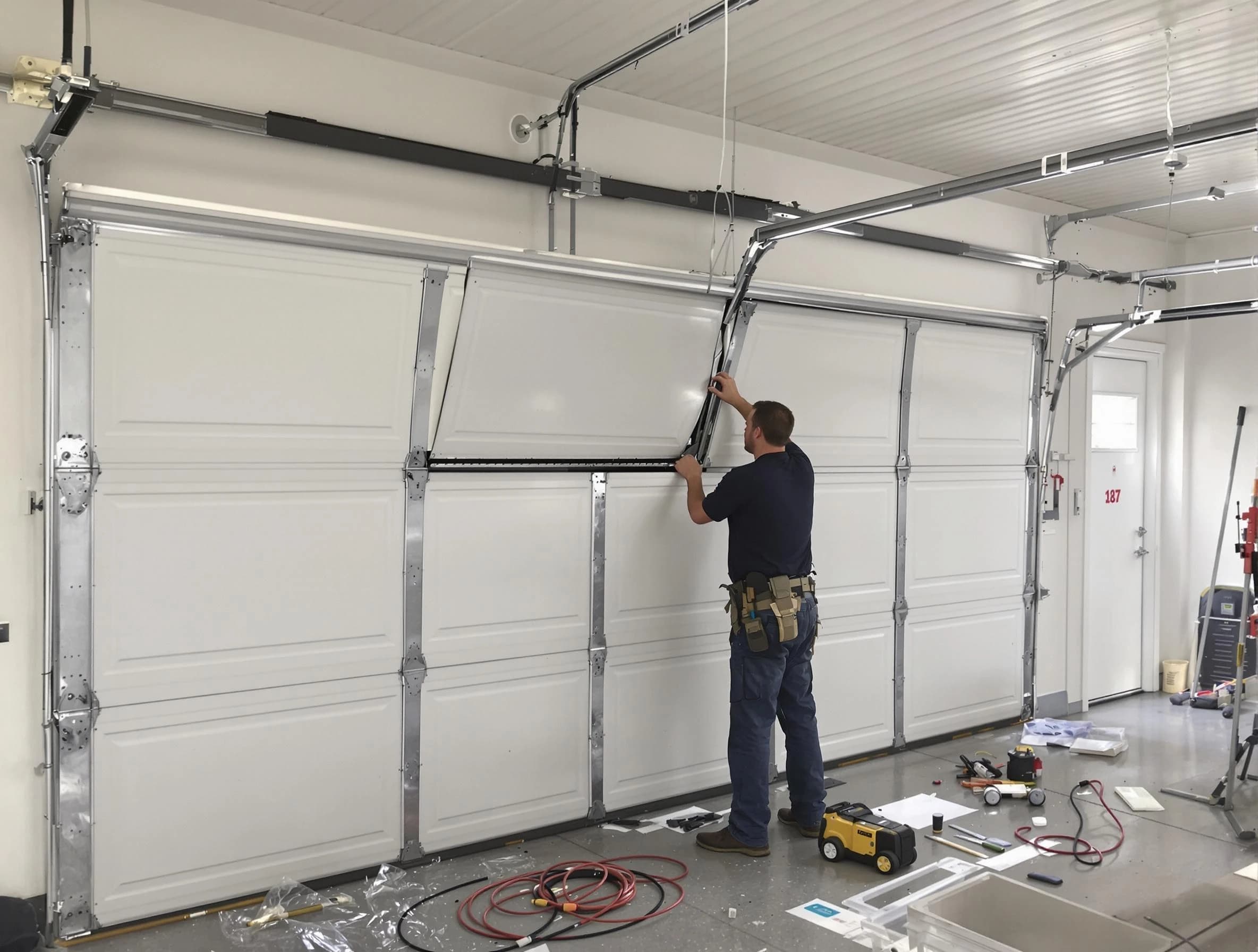 Garage Door Section Replacement in Somerville